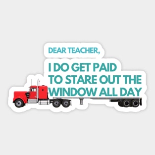 Dream Job Trucker Sticker